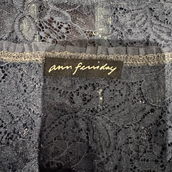 Vintage Ann Ferriday Netted Cotton Lace Hook N Eye Corset Top M/ L - Picture 5 of 5